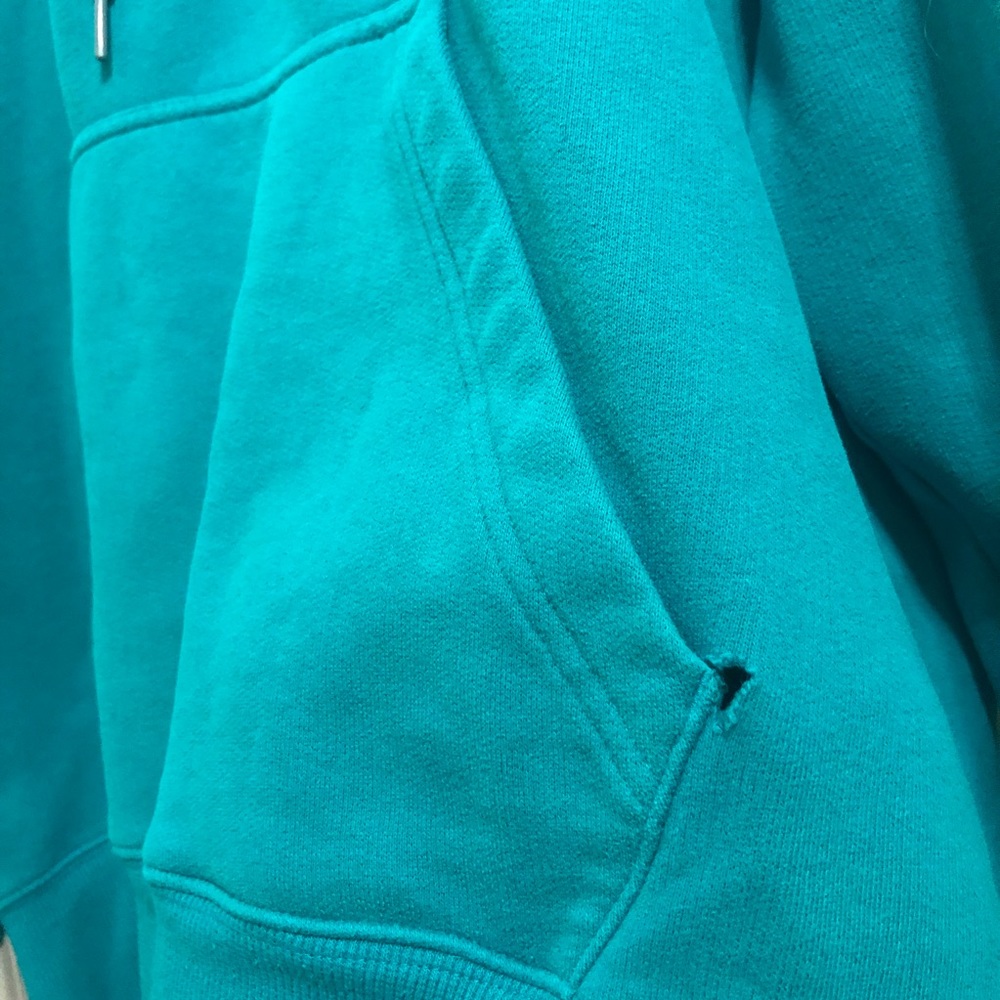 Men’s Adidas Hoodie Sweatshirt • Large • Turquoise - Picture 4 of 8